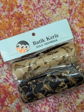 Batik Keris — Tan and Black Batik Wrapped Lipstick Cases (2)